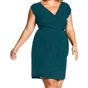NWT City Chic Sea Green Wrap Dress (16)